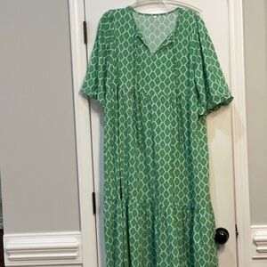 Green Patterned Dress